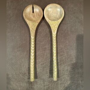 Wooden Salad Serving Spoons Set
